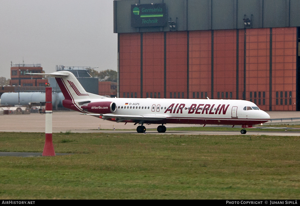 Aircraft Photo of D-AGPS | Fokker 100 (F28-0100) | Air Berlin | AirHistory.net #137282