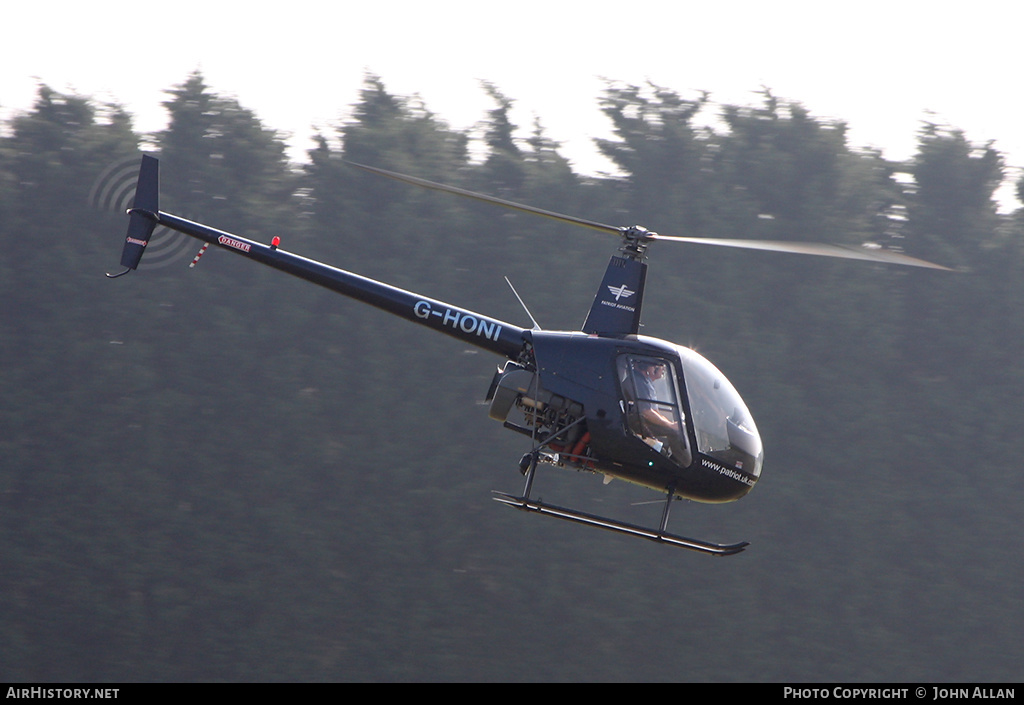 Aircraft Photo of G-HONI | Robinson R-22 Beta | Patriot Aviation | AirHistory.net #138045