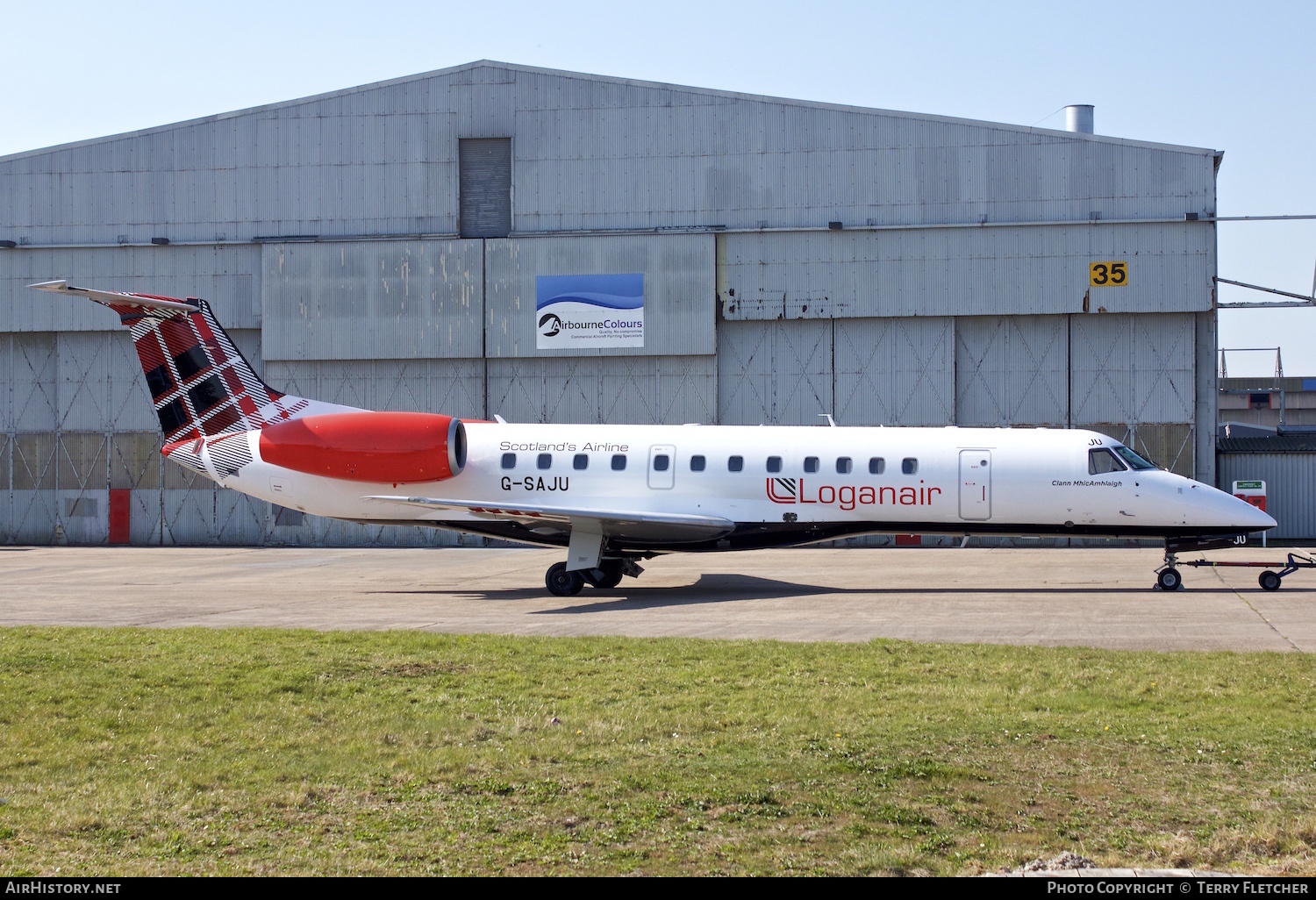 Aircraft Photo of G-SAJU | Embraer ERJ-135ER (EMB-135ER) | Loganair | AirHistory.net #138177