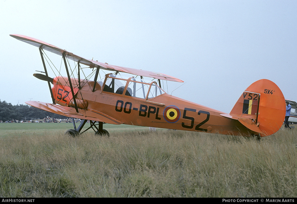 Aircraft Photo of OO-BPL / V52 | Stampe-Vertongen SV-4B | Belgium - Air Force | AirHistory.net #138276