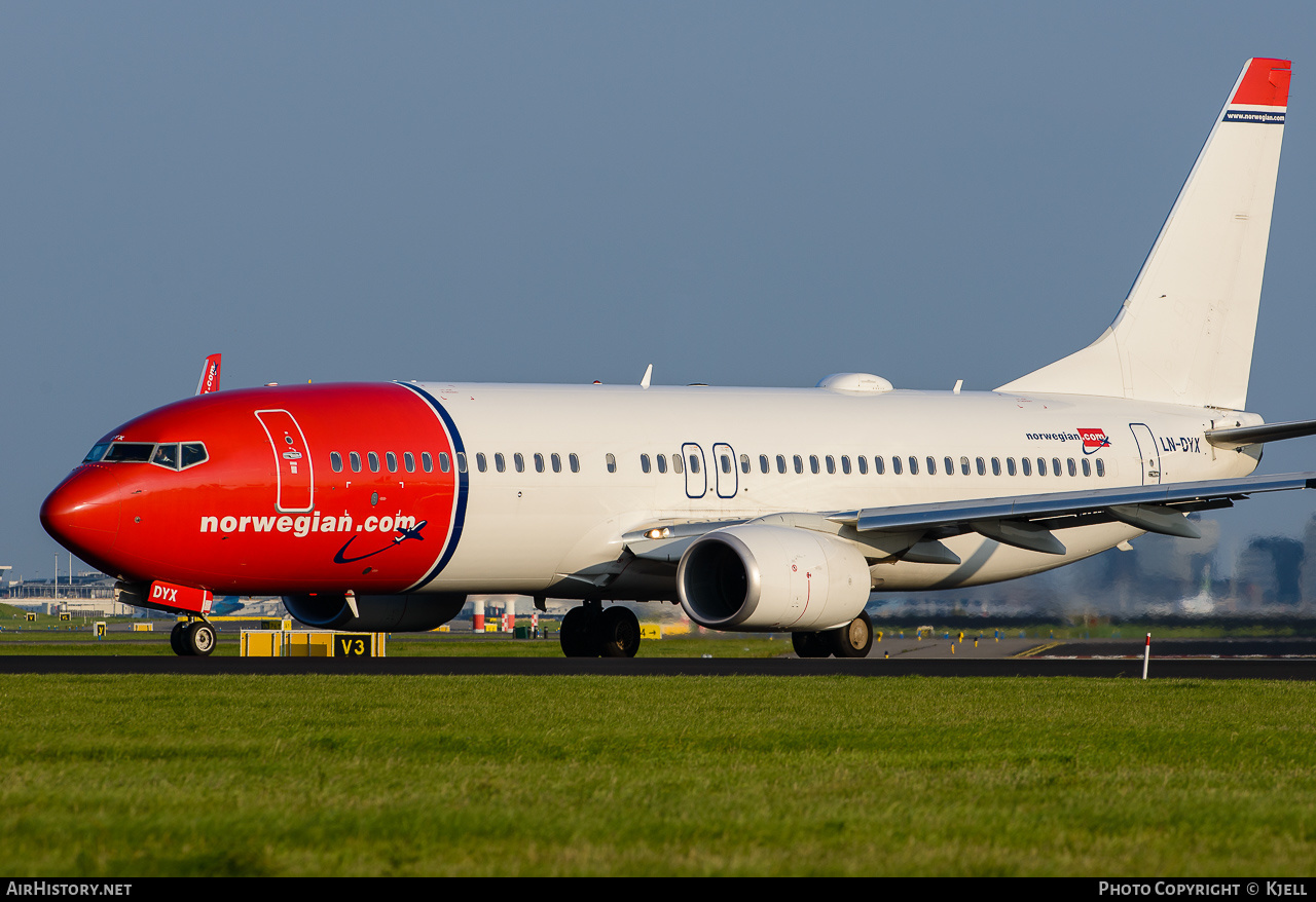 Aircraft Photo of LN-DYX | Boeing 737-8JP | Norwegian | AirHistory.net #138340