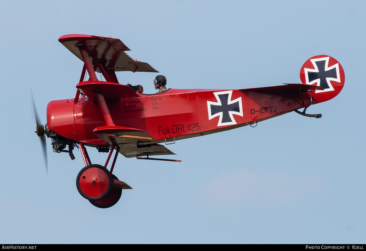 Aircraft Photo of D-EFTJ | Fokker Dr.1 (replica) | Germany - Air Force | AirHistory.net #138359