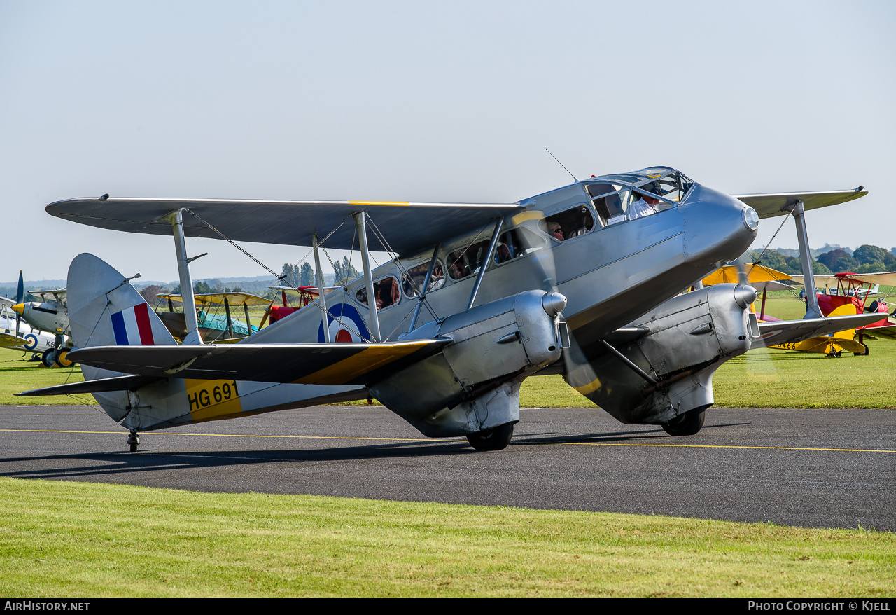 Aircraft Photo of G-AIYR / HG691 | De Havilland D.H. 89A Dragon Rapide | UK - Air Force | AirHistory.net #138381