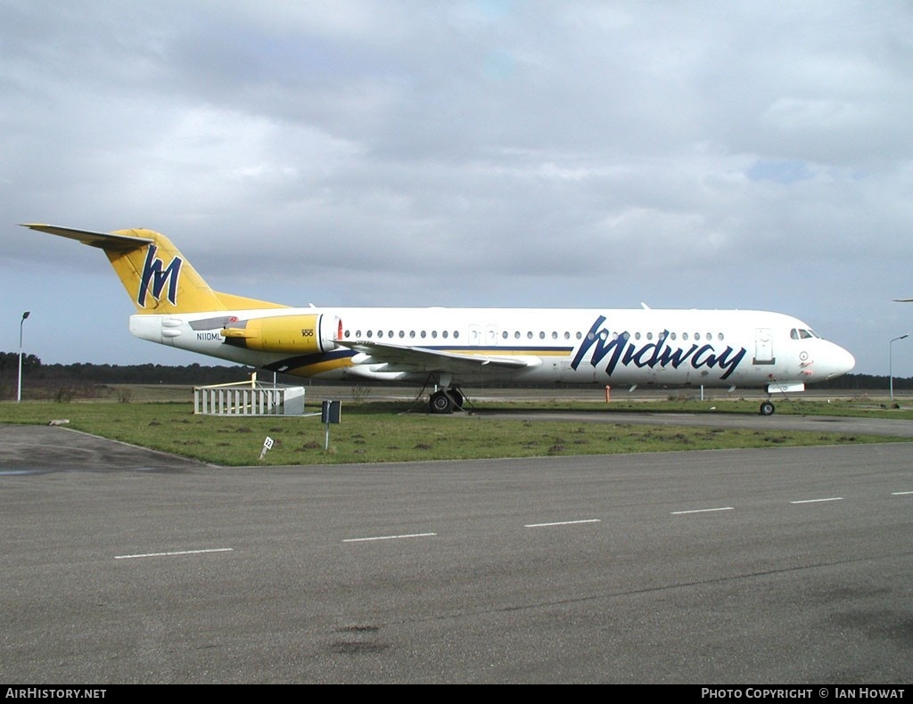 Aircraft Photo of N110ML | Fokker 100 (F28-0100) | Midway Airlines | AirHistory.net #138422