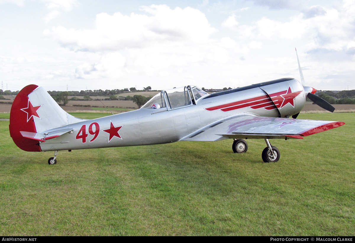 Aircraft Photo of G-YAKU / 49 red | Yakovlev Yak-50 | Soviet Union - Air Force | AirHistory.net #138473