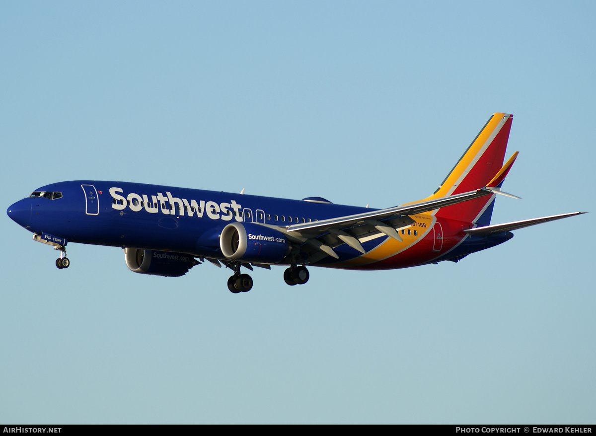 Aircraft Photo of N8716B | Boeing 737-8 Max 8 | Southwest Airlines | AirHistory.net #138568