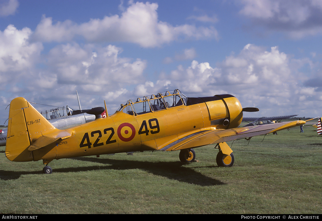Aircraft Photo of N29931 / E16-197 | North American AT-6G Texan | Spain - Air Force | AirHistory.net #138667