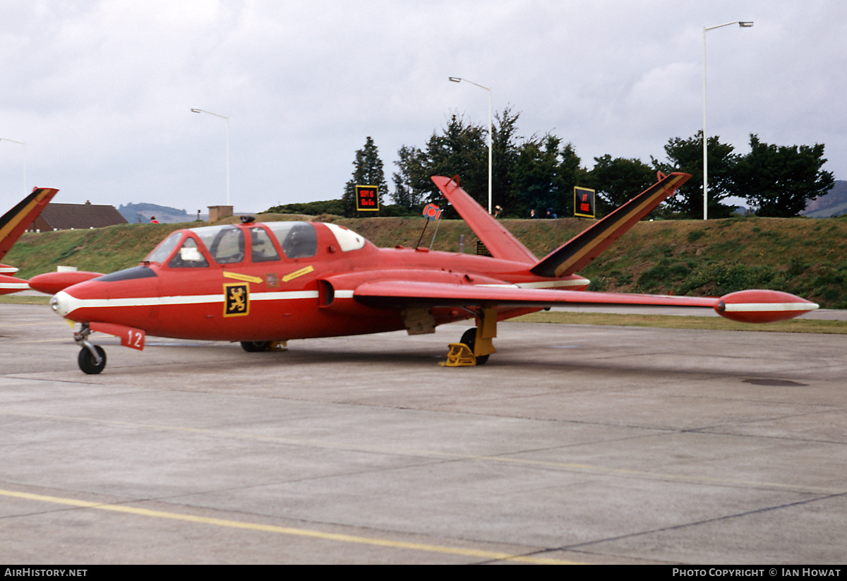 Aircraft Photo of MT12 | Fouga CM-170R Magister | Belgium - Air Force | AirHistory.net #138821