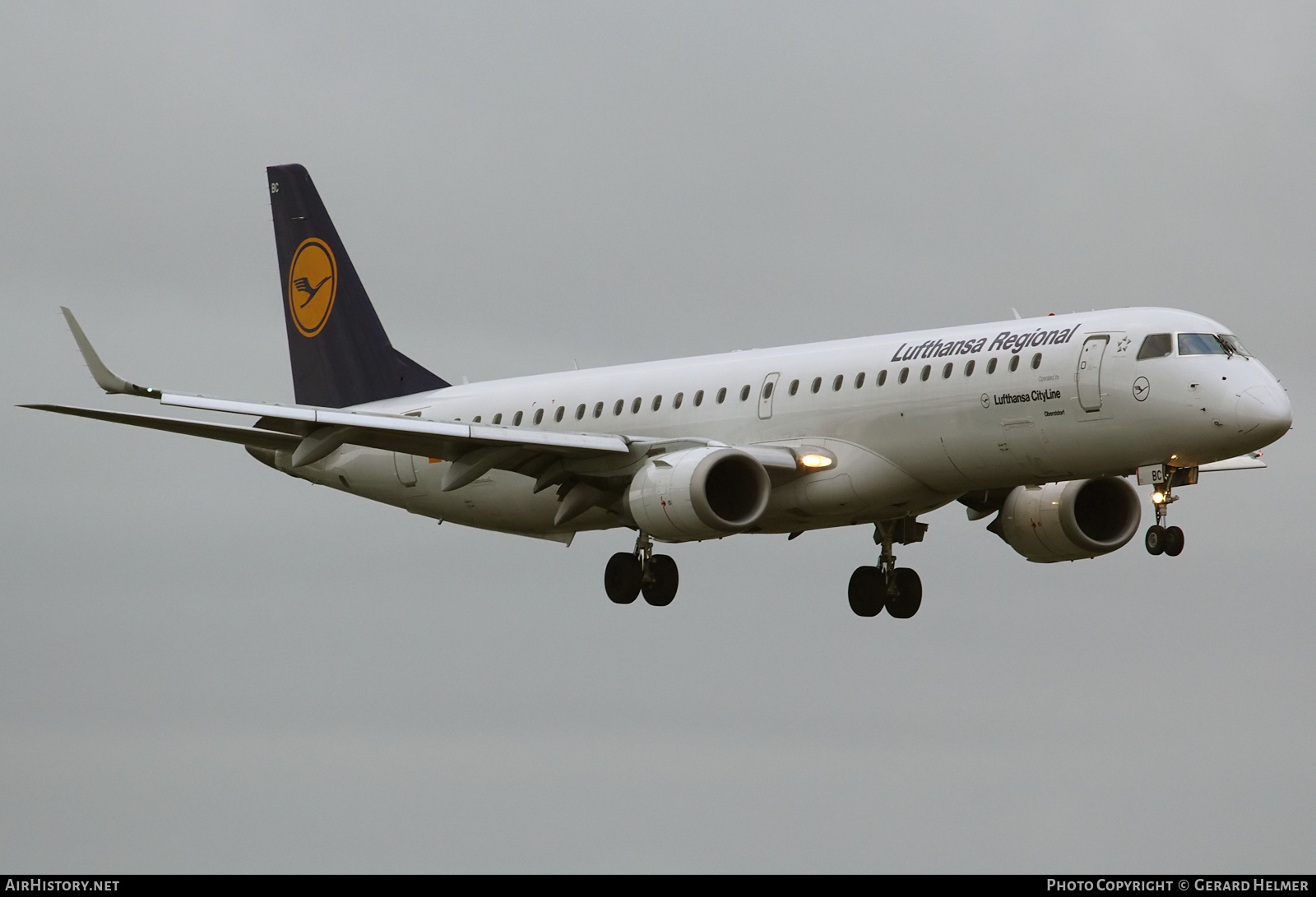 Aircraft Photo of D-AEBC | Embraer 195LR (ERJ-190-200LR) | Lufthansa Regional | AirHistory.net #138857