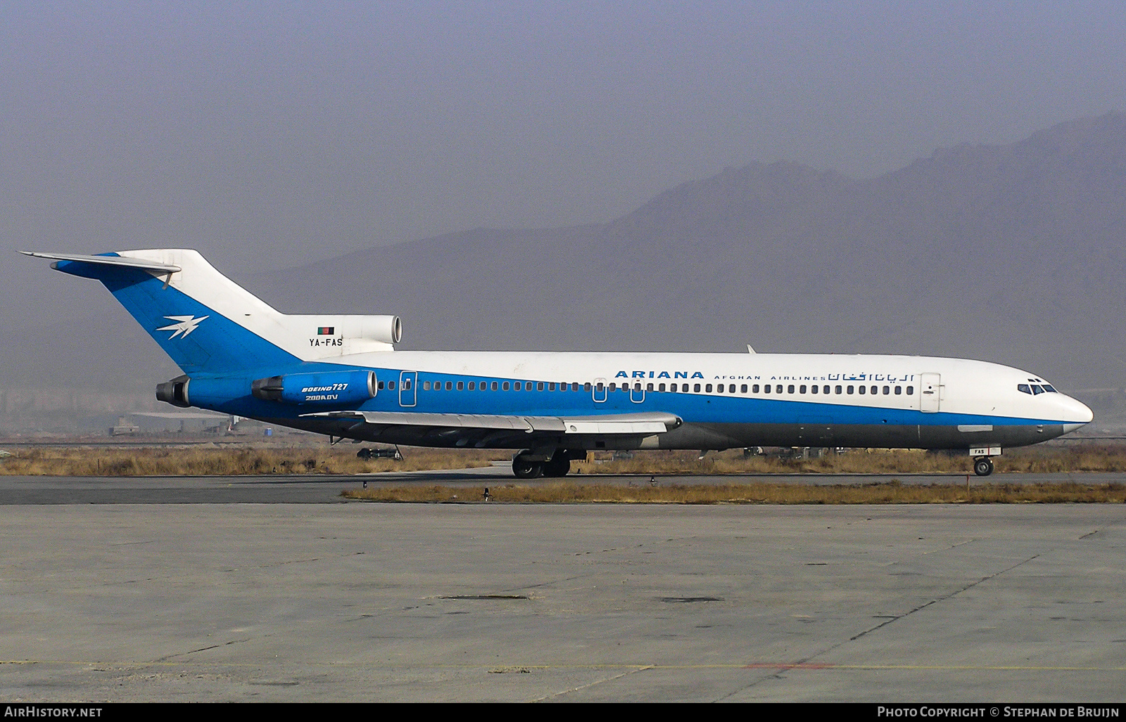 Aircraft Photo of YA-FAS | Boeing 727-223/Adv | Ariana Afghan Airlines | AirHistory.net #139311