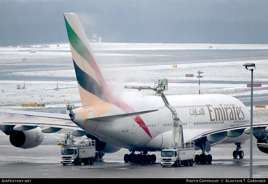 Aircraft Photo of A6-EUB | Airbus A380-861 | Emirates | AirHistory.net #139707