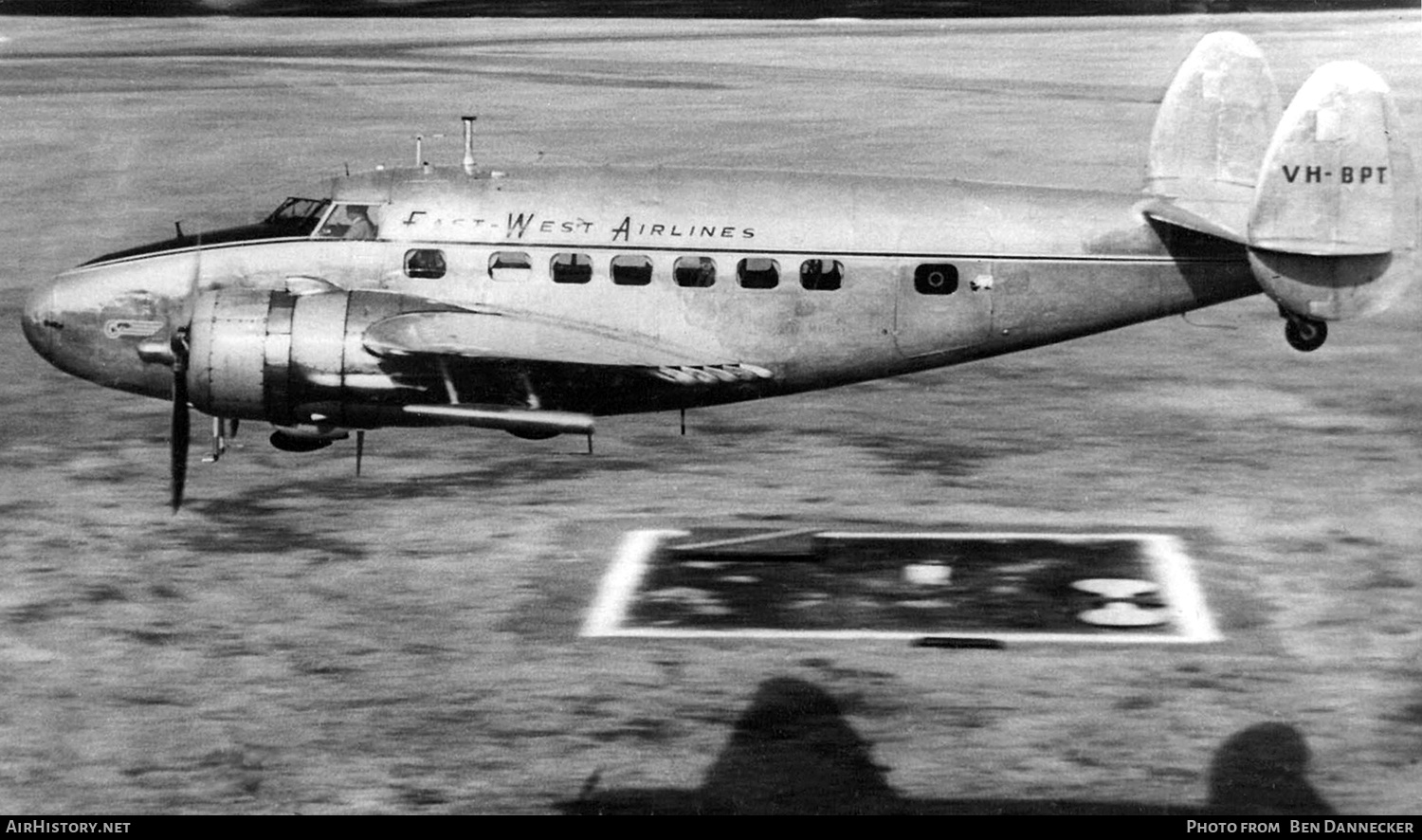 Aircraft Photo of VH-BPT | Lockheed 414 Hudson IVA | East-West Airlines | AirHistory.net #139729