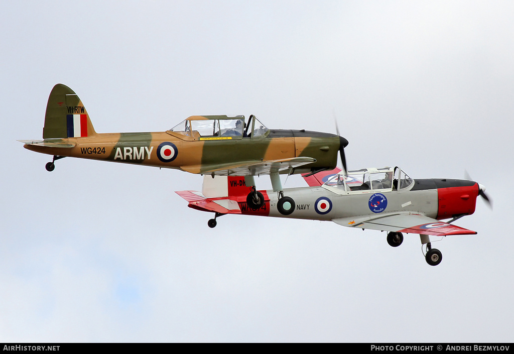 Aircraft Photo of VH-RTW / WG424 | De Havilland DHC-1 Chipmunk Mk22 | UK - Army | AirHistory.net #139951