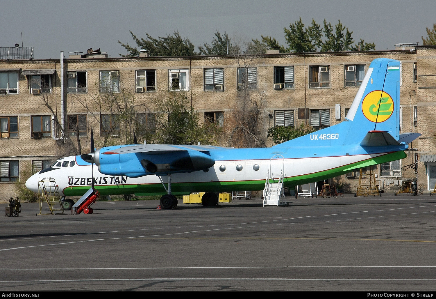 Aircraft Photo of UK-46360 | Antonov An-24B | Uzbekistan Airways | AirHistory.net #139980