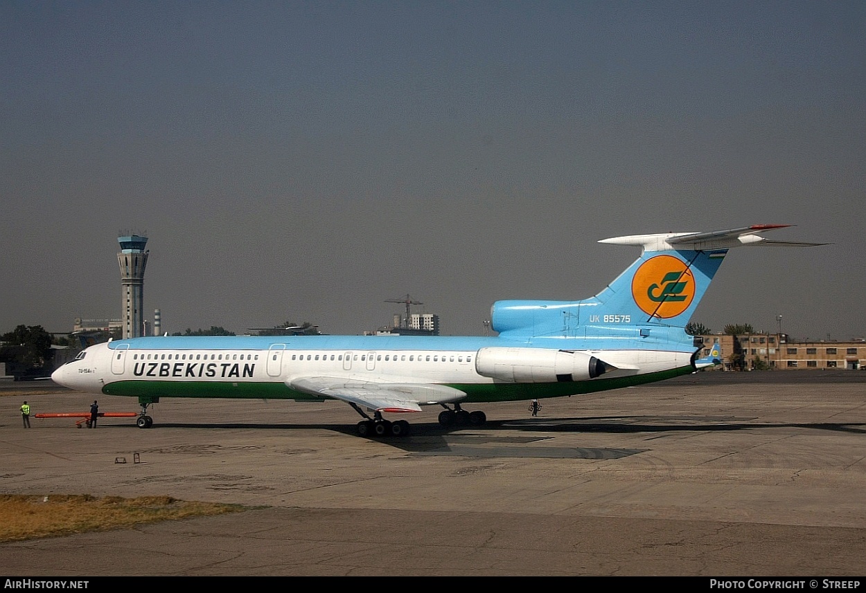 Aircraft Photo of UK-85575 | Tupolev Tu-154B-2 | Uzbekistan Airways | AirHistory.net #139987