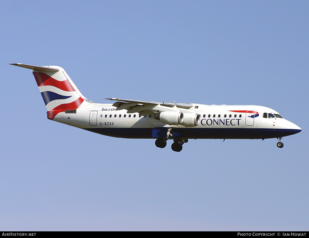 Aircraft Photo of G-BZAX | British Aerospace Avro 146-RJ100 | BA Connect | AirHistory.net #140002