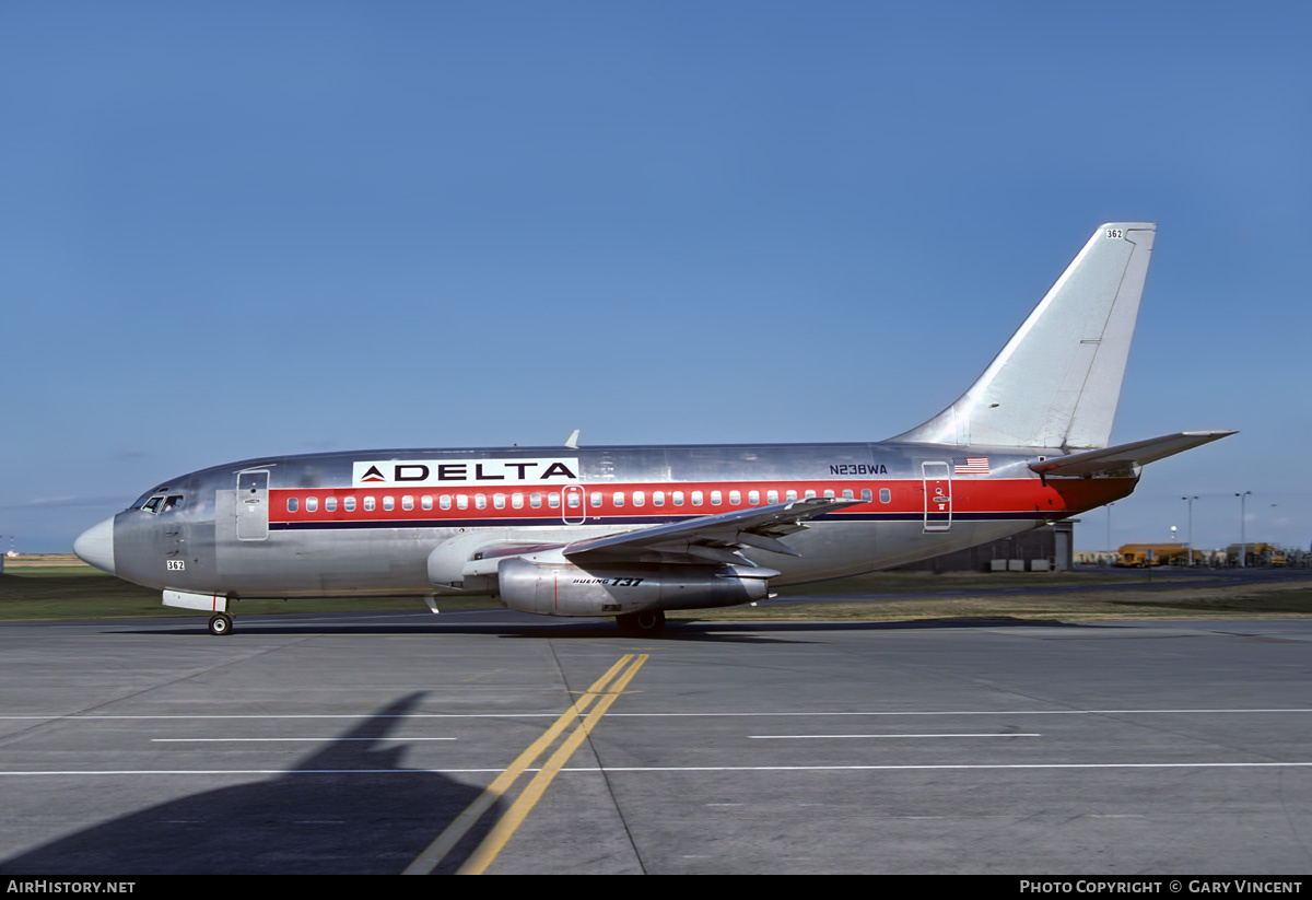 Aircraft Photo of N238WA | Boeing 737-247/Adv | Delta Air Lines | AirHistory.net #140148