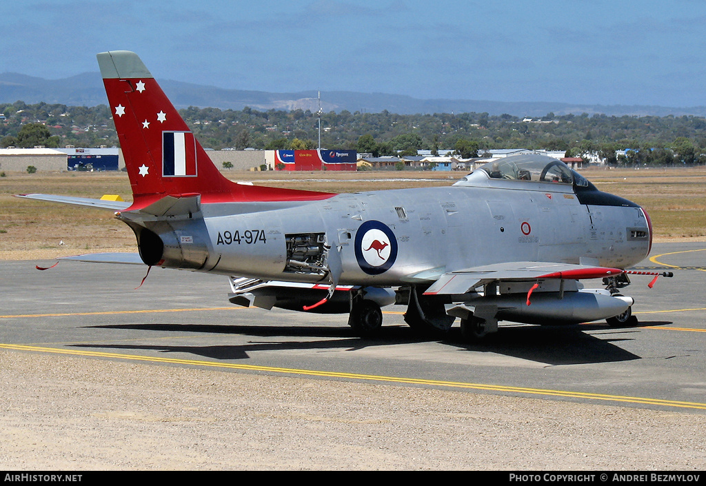 Aircraft Photo of A94-974 | Commonwealth CA-27 Sabre Mk32 | Australia - Air Force | AirHistory.net #140302