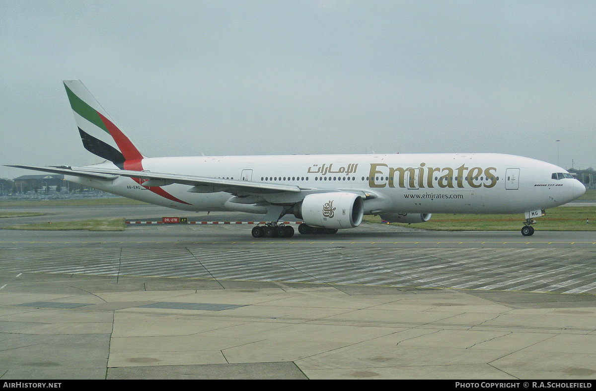 Aircraft Photo of A6-EMG | Boeing 777-21H/ER | Emirates | AirHistory.net #140322