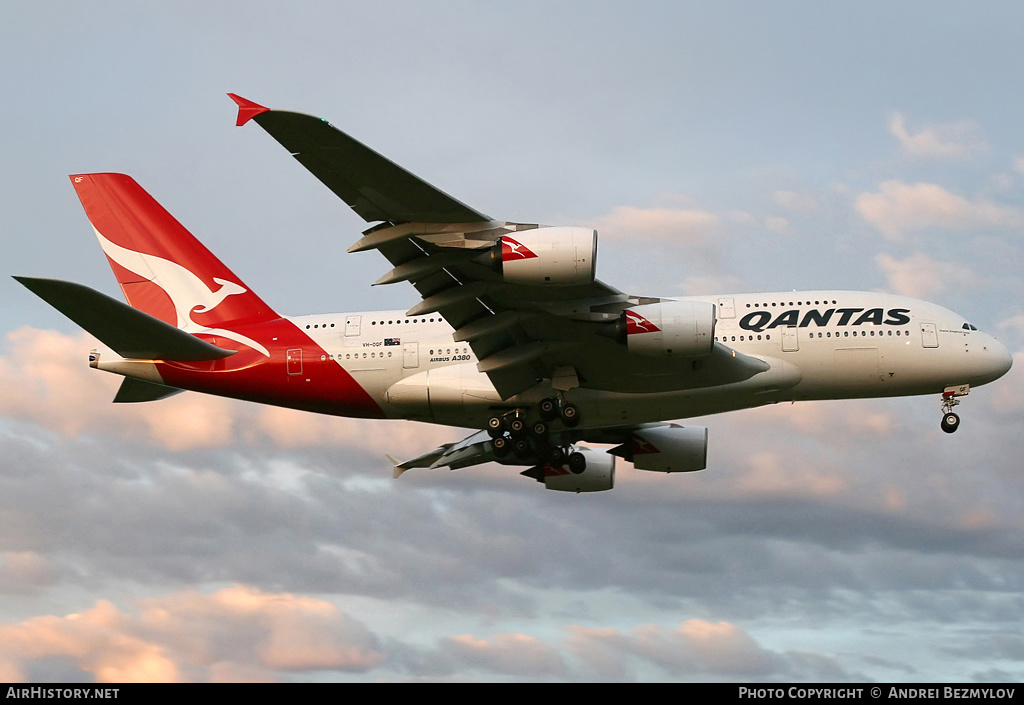 Aircraft Photo of VH-OQF | Airbus A380-842 | Qantas | AirHistory.net #140425