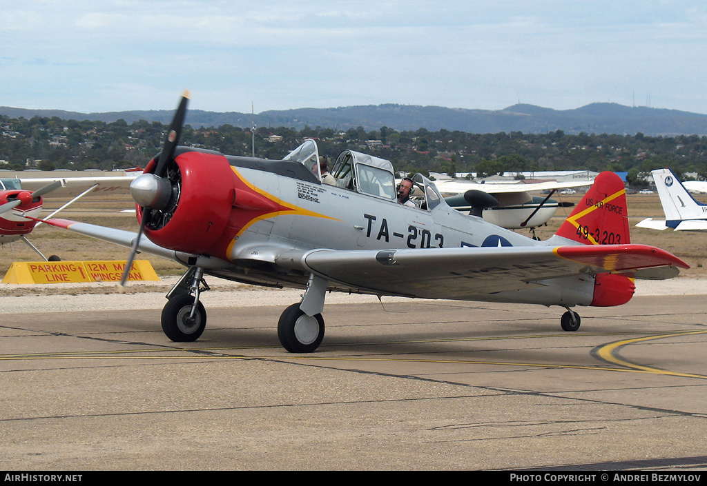 Aircraft Photo of VH-WHF / 49-3203 | North American T-6G Texan | USA - Air Force | AirHistory.net #140467