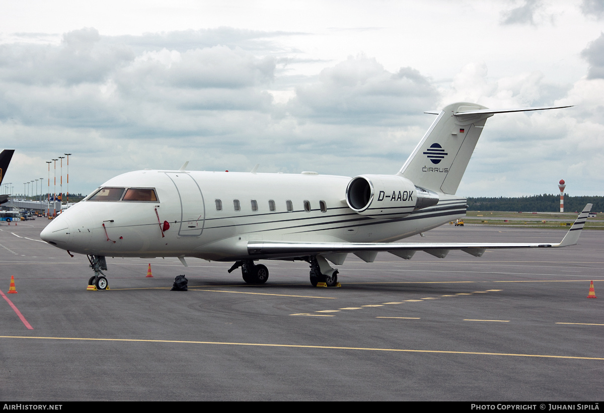 Aircraft Photo of D-AAOK | Bombardier Challenger 604 (CL-600-2B16) | Cirrus Aviation | AirHistory.net #140586