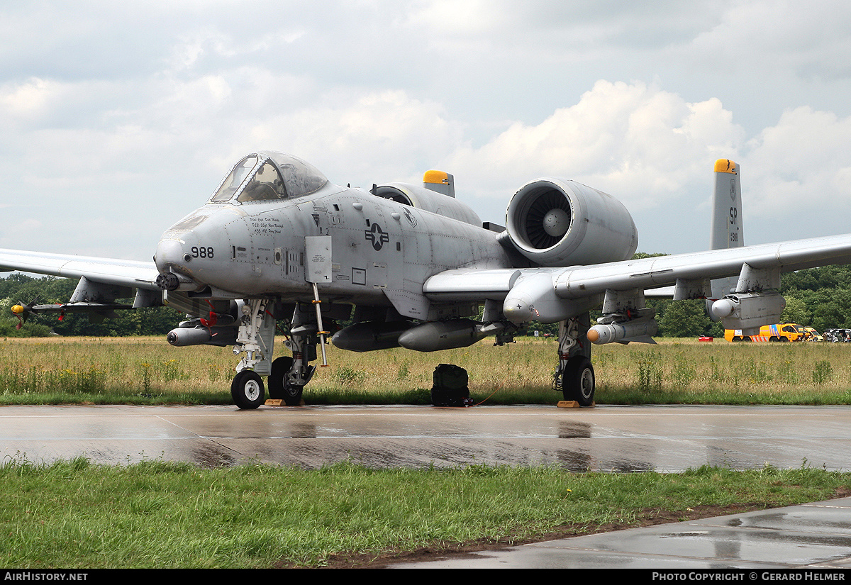 Aircraft Photo of 81-0988 / AF81-988 | Fairchild A-10A Thunderbolt II | USA - Air Force | AirHistory.net #140738