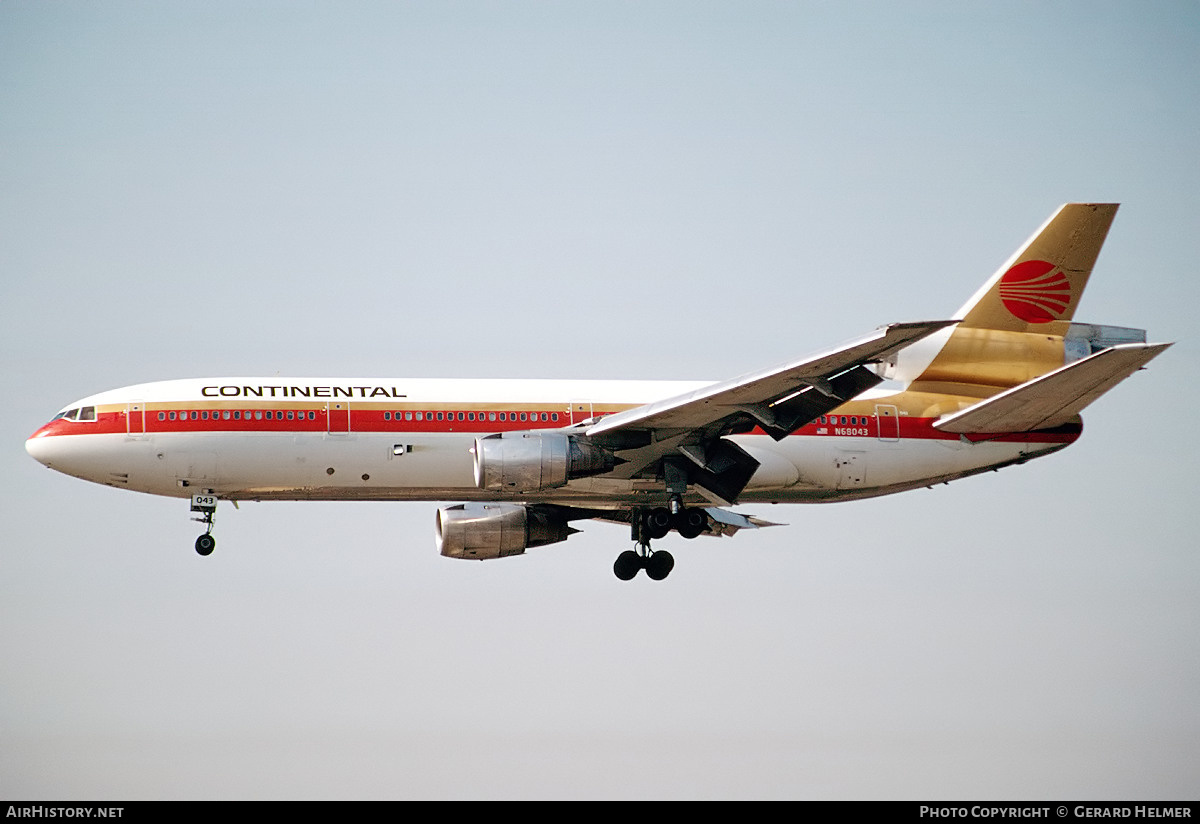 Aircraft Photo of N68043 | McDonnell Douglas DC-10-10 | Continental Airlines | AirHistory.net #140939