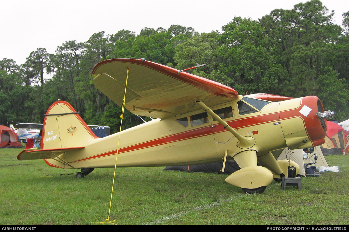 Aircraft Photo of N444BF / NC444BF | Stinson AT-19 Reliant (V-77) | AirHistory.net #140966
