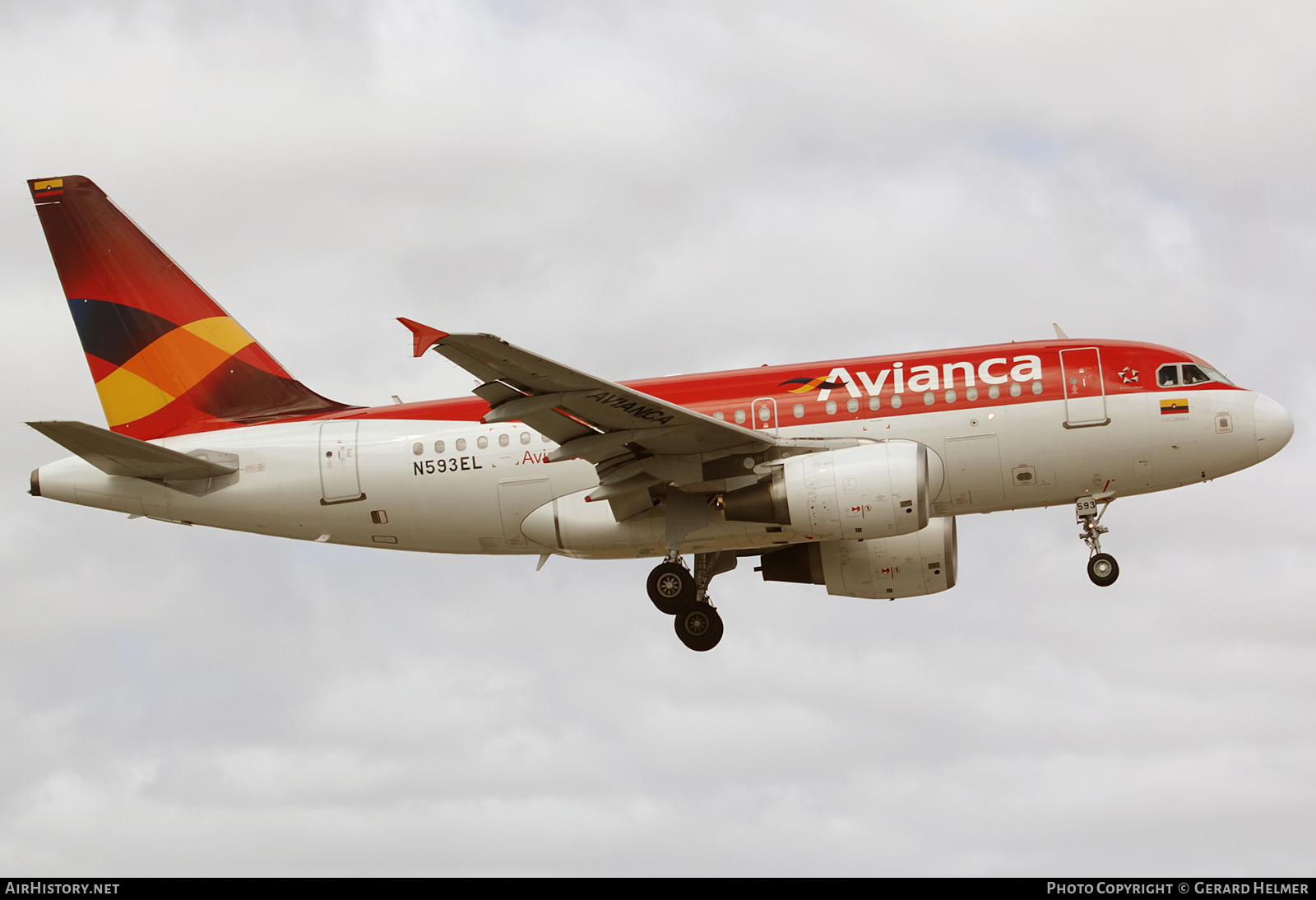 Aircraft Photo of N593EL | Airbus A318-111 | Avianca | AirHistory.net #141107