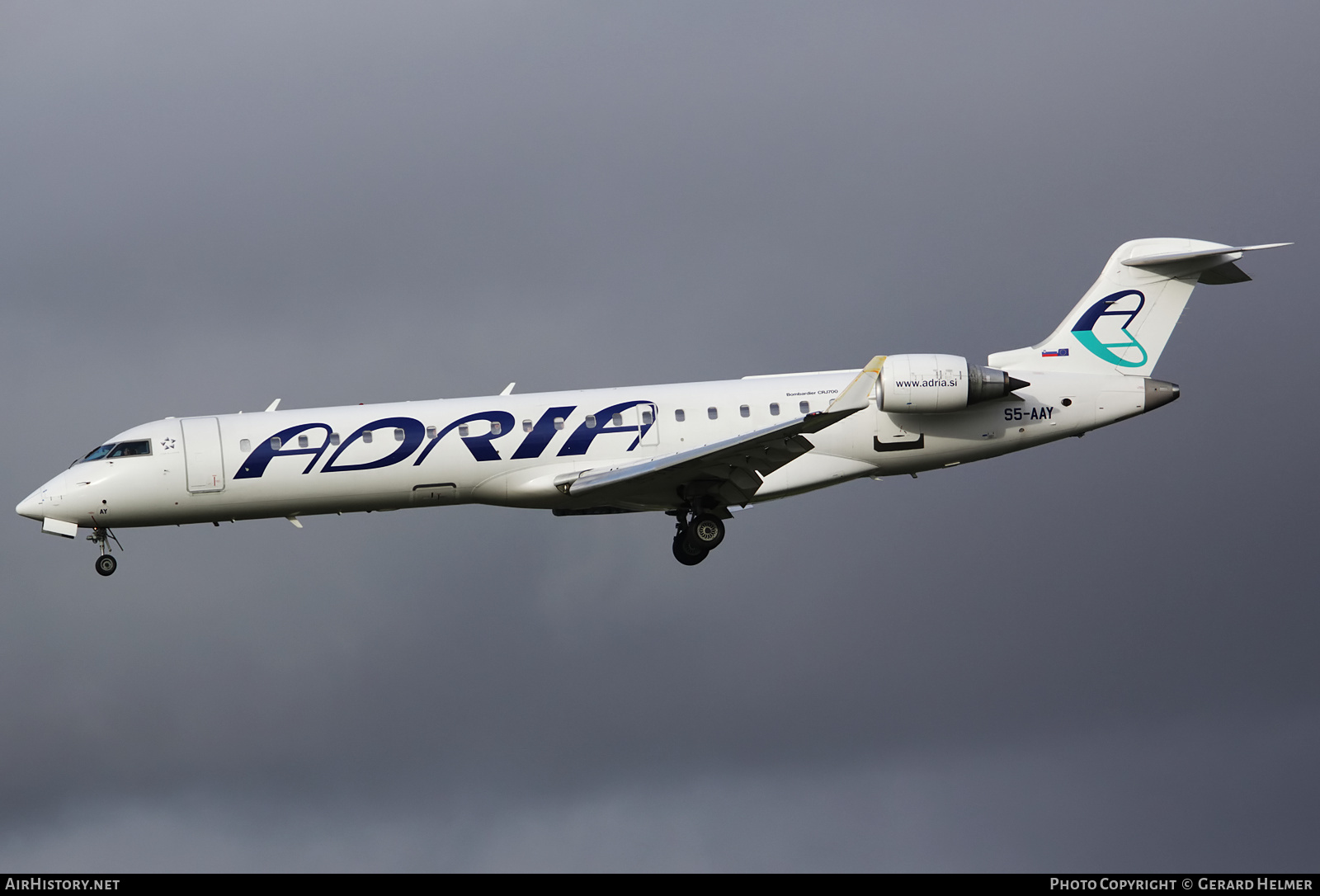 Aircraft Photo of S5-AAY | Bombardier CRJ-701ER (CL-600-2C10) | Adria Airways | AirHistory.net #141144