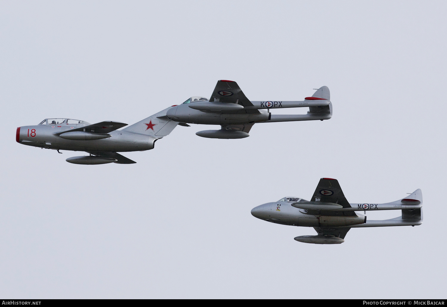 Aircraft Photo of LN-DHY | De Havilland D.H. 100 Vampire FB6 | Norway - Air Force | AirHistory.net #141220