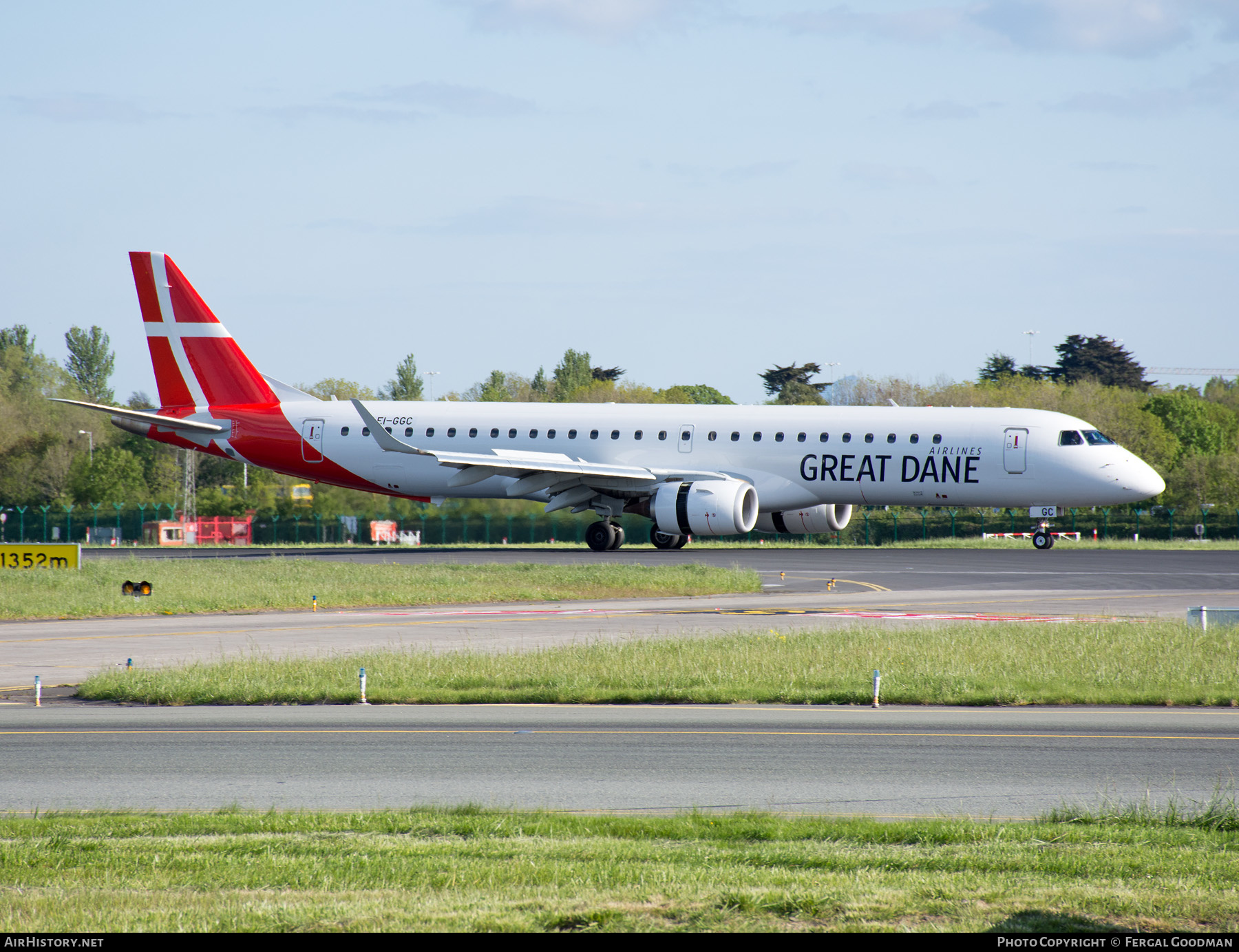 Aircraft Photo of EI-GGC | Embraer 195LR (ERJ-190-200LR) | Great Dane Airlines | AirHistory.net #141453