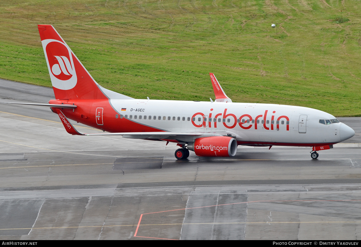 Aircraft Photo of D-AGEC | Boeing 737-76J | Air Berlin | AirHistory.net #141499