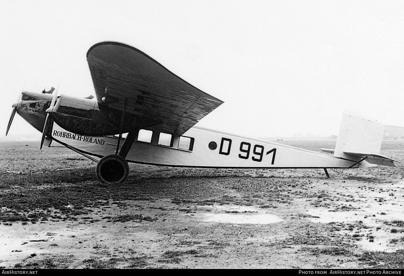 Aircraft Photo of D-991 | Rohrbach Ro VIII Roland I | AirHistory.net #141741