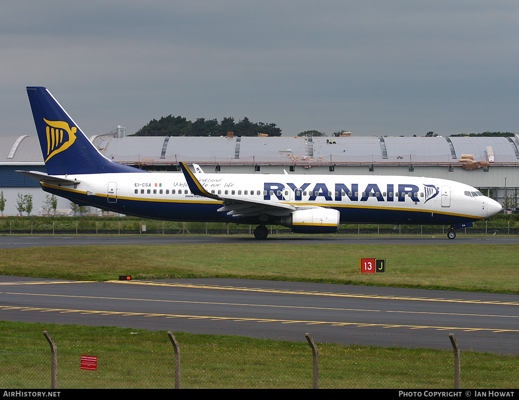 Aircraft Photo of EI-CSA | Boeing 737-8AS | Ryanair | AirHistory.net #141872