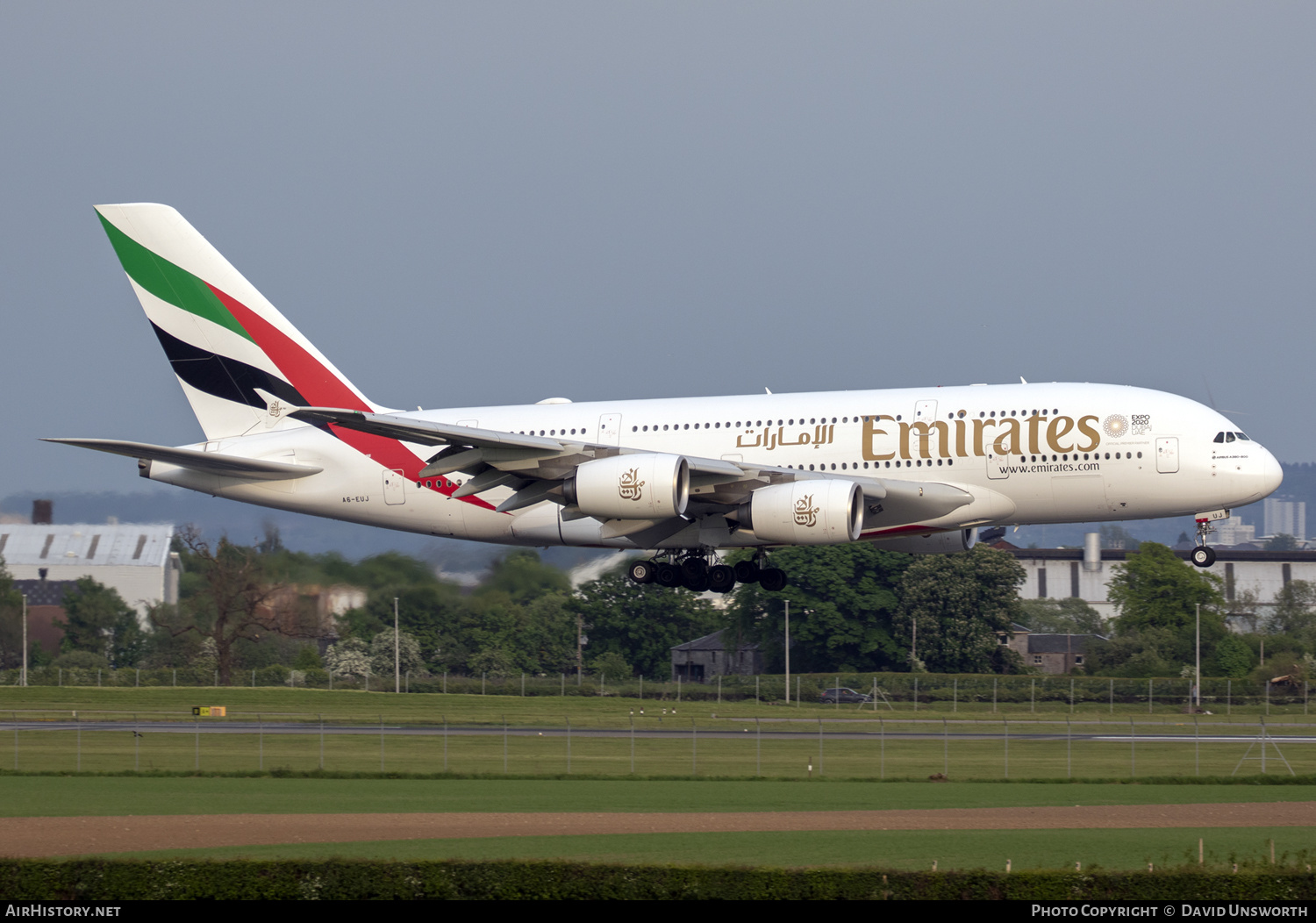 Aircraft Photo of A6-EUJ | Airbus A380-861 | Emirates | AirHistory.net #141877