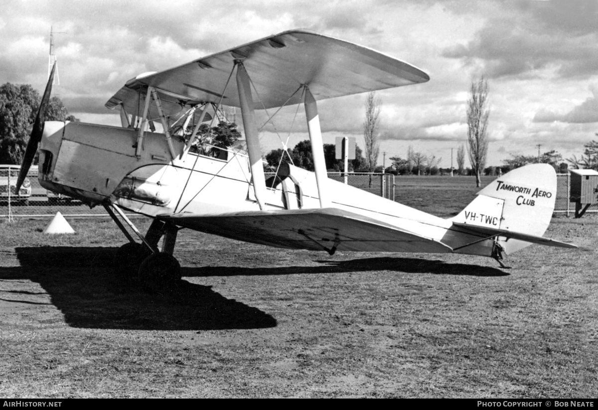 Aircraft Photo of VH-TWC | De Havilland D.H. 82A Tiger Moth | Tamworth Aero Club | AirHistory.net #141900