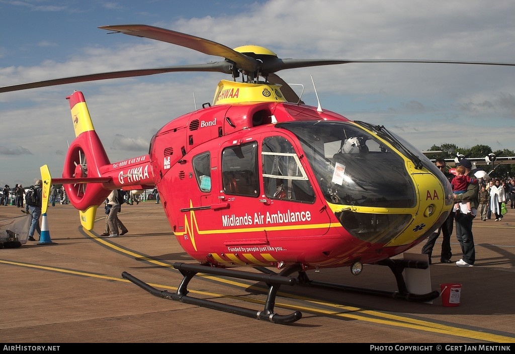 Aircraft Photo of G-HWAA | Eurocopter EC-135T-2 | Midlands Air Ambulance | AirHistory.net #141974
