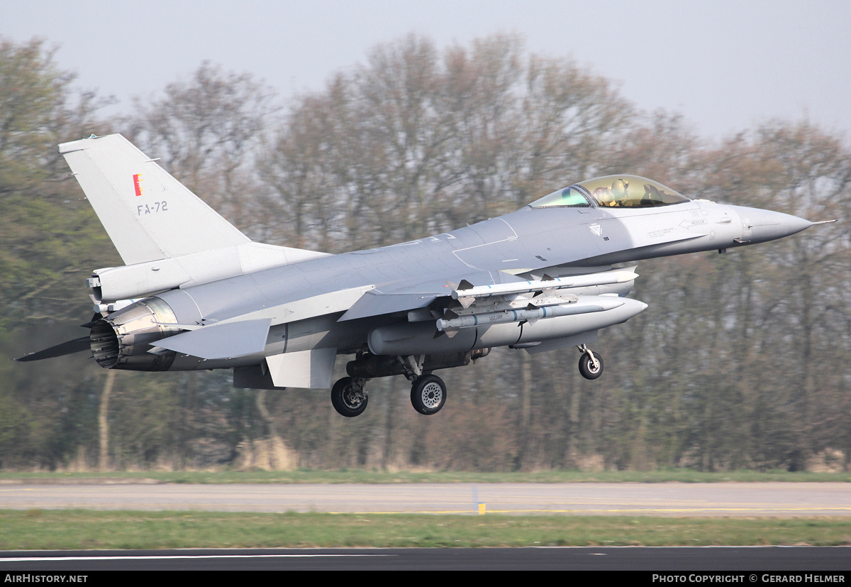 Aircraft Photo of FA-72 | General Dynamics F-16AM Fighting Falcon | Belgium - Air Force | AirHistory.net #142048