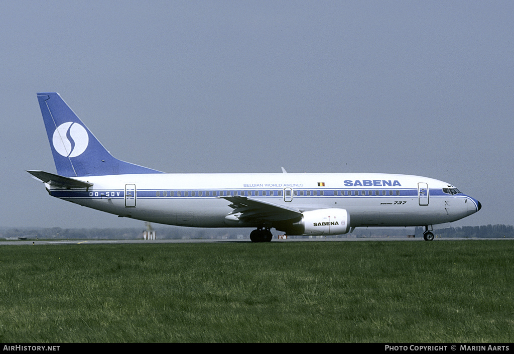 Aircraft Photo of OO-SDV | Boeing 737-329 | Sabena | AirHistory.net #142174