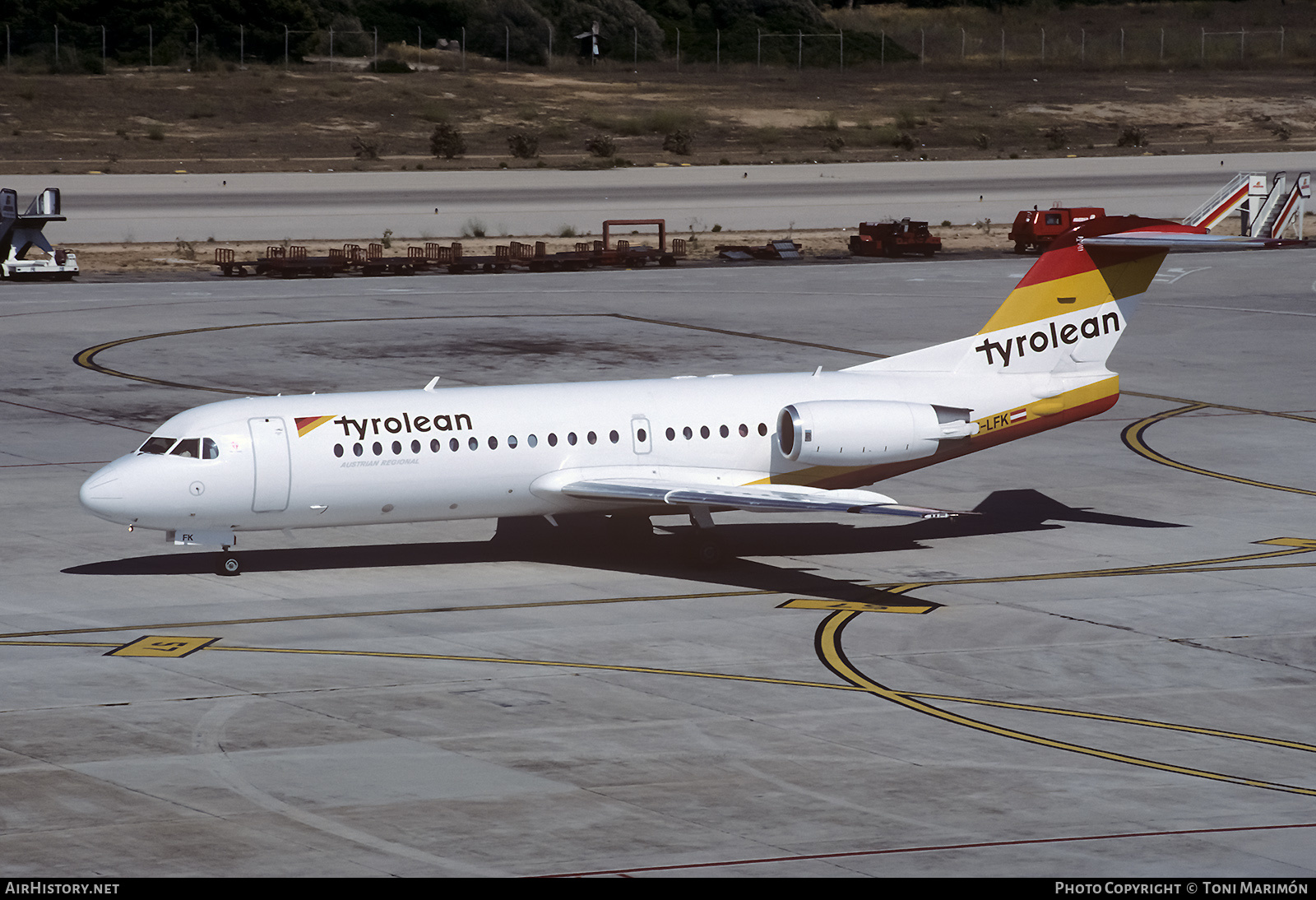 Aircraft Photo of OE-LFK | Fokker 70 (F28-0070) | Tyrolean Airways | AirHistory.net #142288