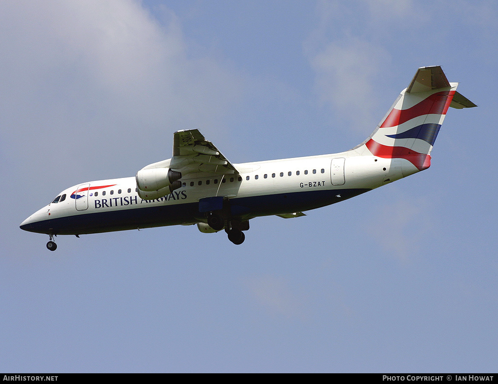 Aircraft Photo of G-BZAT | British Aerospace Avro 146-RJ100 | British Airways | AirHistory.net #142306