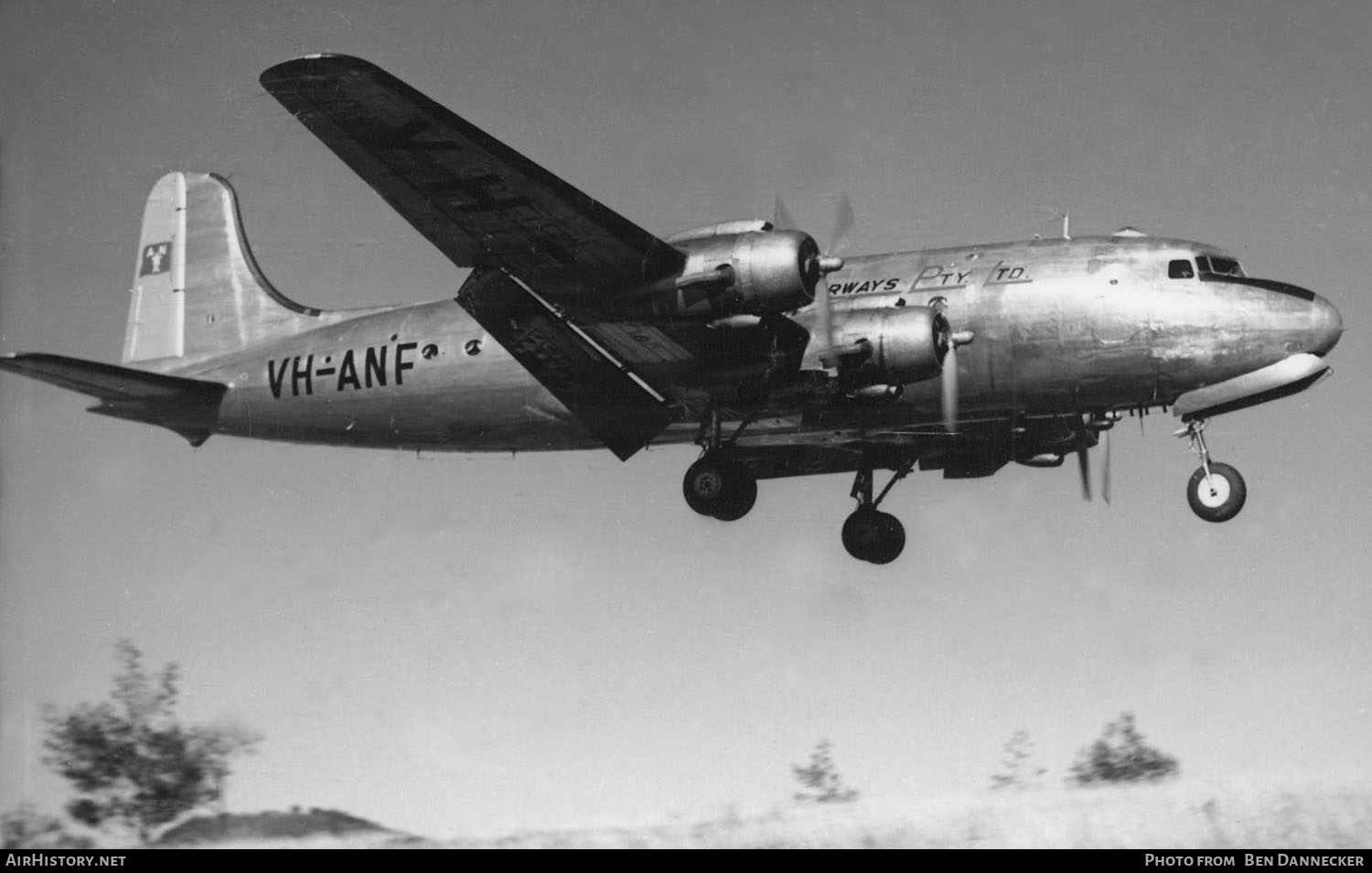 Aircraft Photo of VH-ANF | Douglas C-54A Skymaster | Australian National Airways - ANA | AirHistory.net #142350