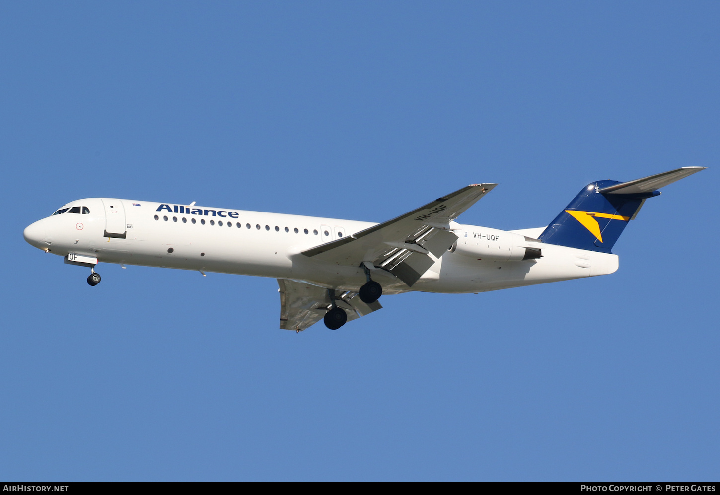 Aircraft Photo of VH-UQF | Fokker 100 (F28-0100) | Alliance Airlines | AirHistory.net #142359