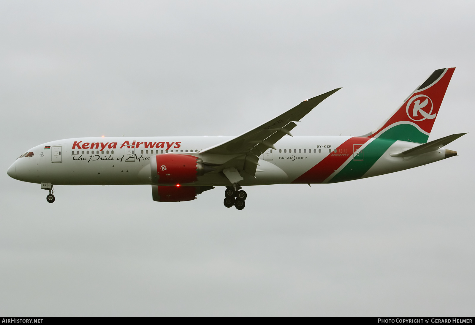 Aircraft Photo of 5Y-KZF | Boeing 787-8 Dreamliner | Kenya Airways | AirHistory.net #142548