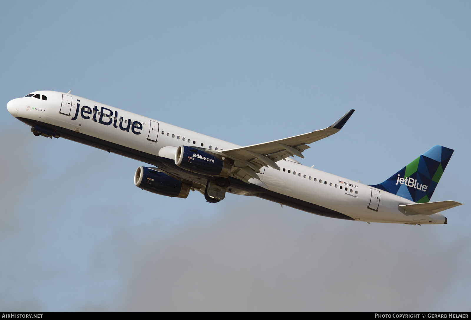 Aircraft Photo of N983JT | Airbus A321-231 | JetBlue Airways | AirHistory.net #142563
