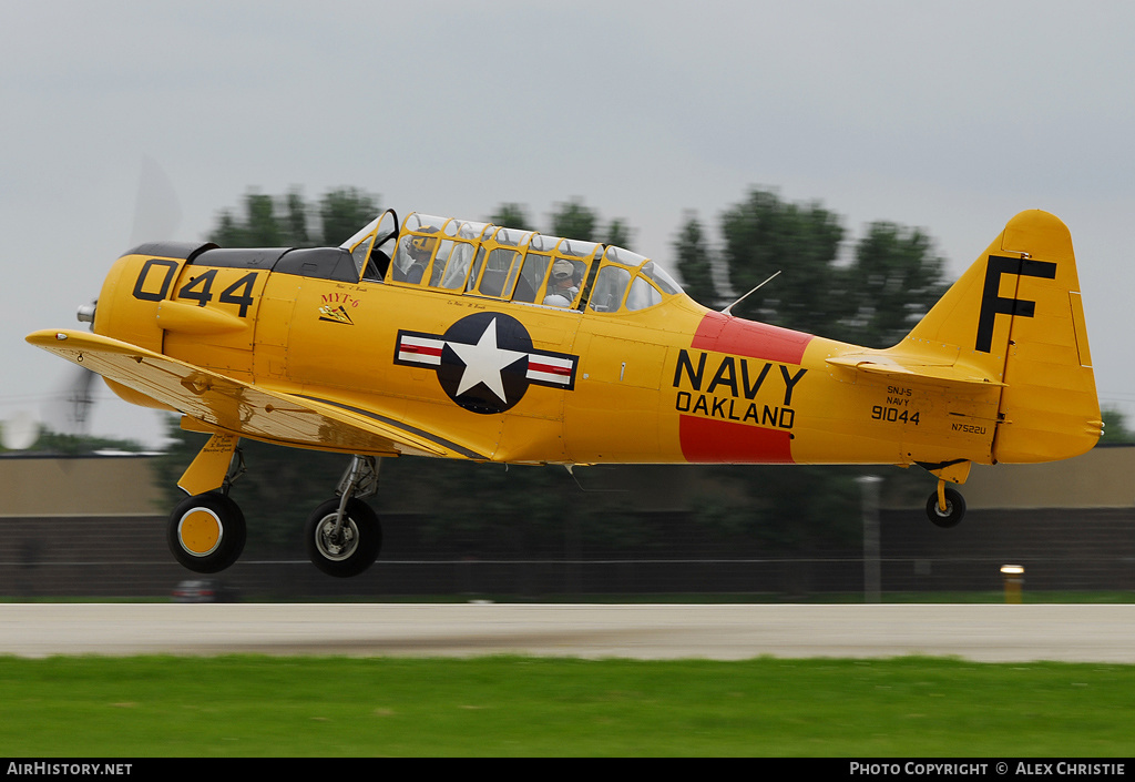 Aircraft Photo of N7522U / 91044 | North American T-6J Harvard Mk IV | USA - Navy | AirHistory.net #142690