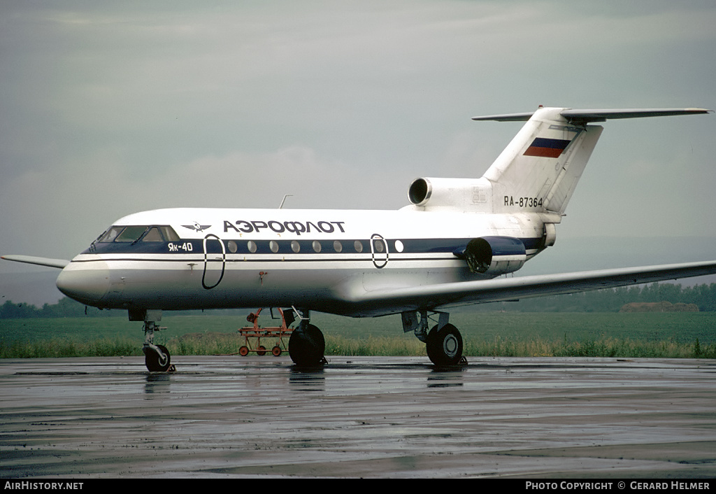 Aircraft Photo of RA-87364 | Yakovlev Yak-40 | Aeroflot | AirHistory.net #142699