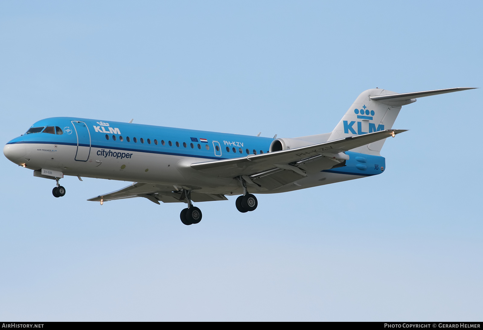 Aircraft Photo of PH-KZV | Fokker 70 (F28-0070) | KLM Cityhopper | AirHistory.net #142775
